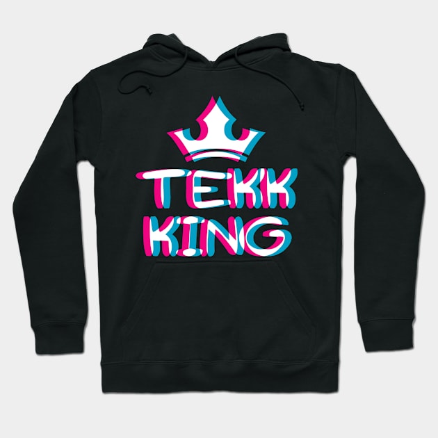 Hardstyle King Gabber Tekk Festival Hoodie by QQdesigns